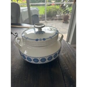 Pontesa Granada Soup Tureen with Lid‎ Castilian Collection Blue White Ironstone